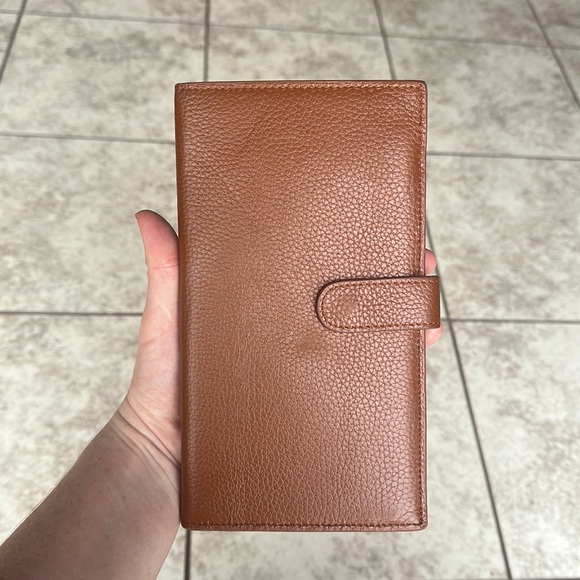 Beck Bags passport long wallet teddy bear brown grain Italian leather - Picture 7 of 8